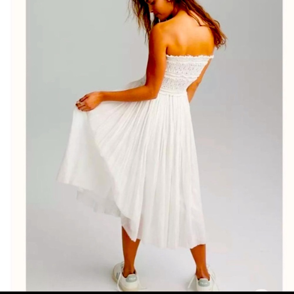 NWT Free People Ravenna Convertible Maxi Skirt Midi Dress White
